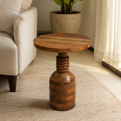 Modern Sheesham Wood Side Table