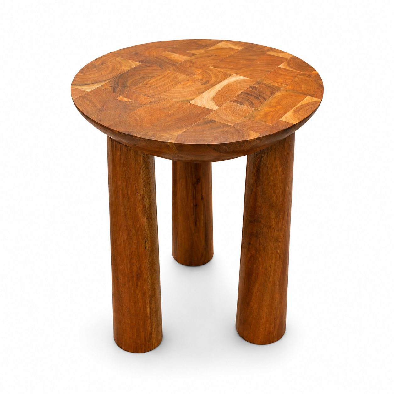 Modern Walnut Finish Accent Table