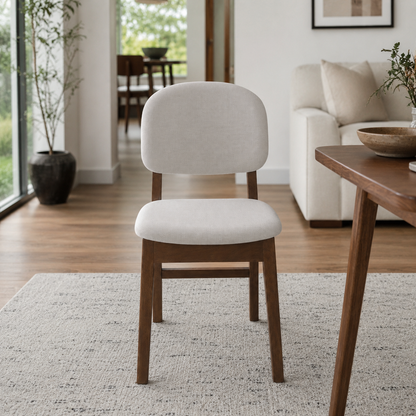 Walnut Finish Wooden Chair