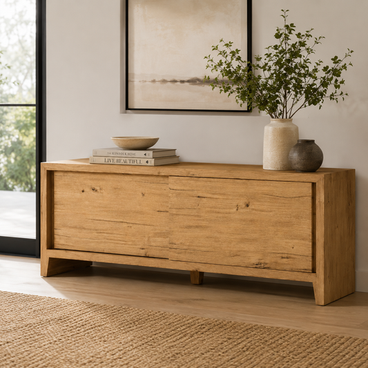 Solid Oak Sideboard Cabinet