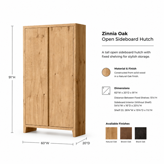 Solid Oak Storage Cabinet