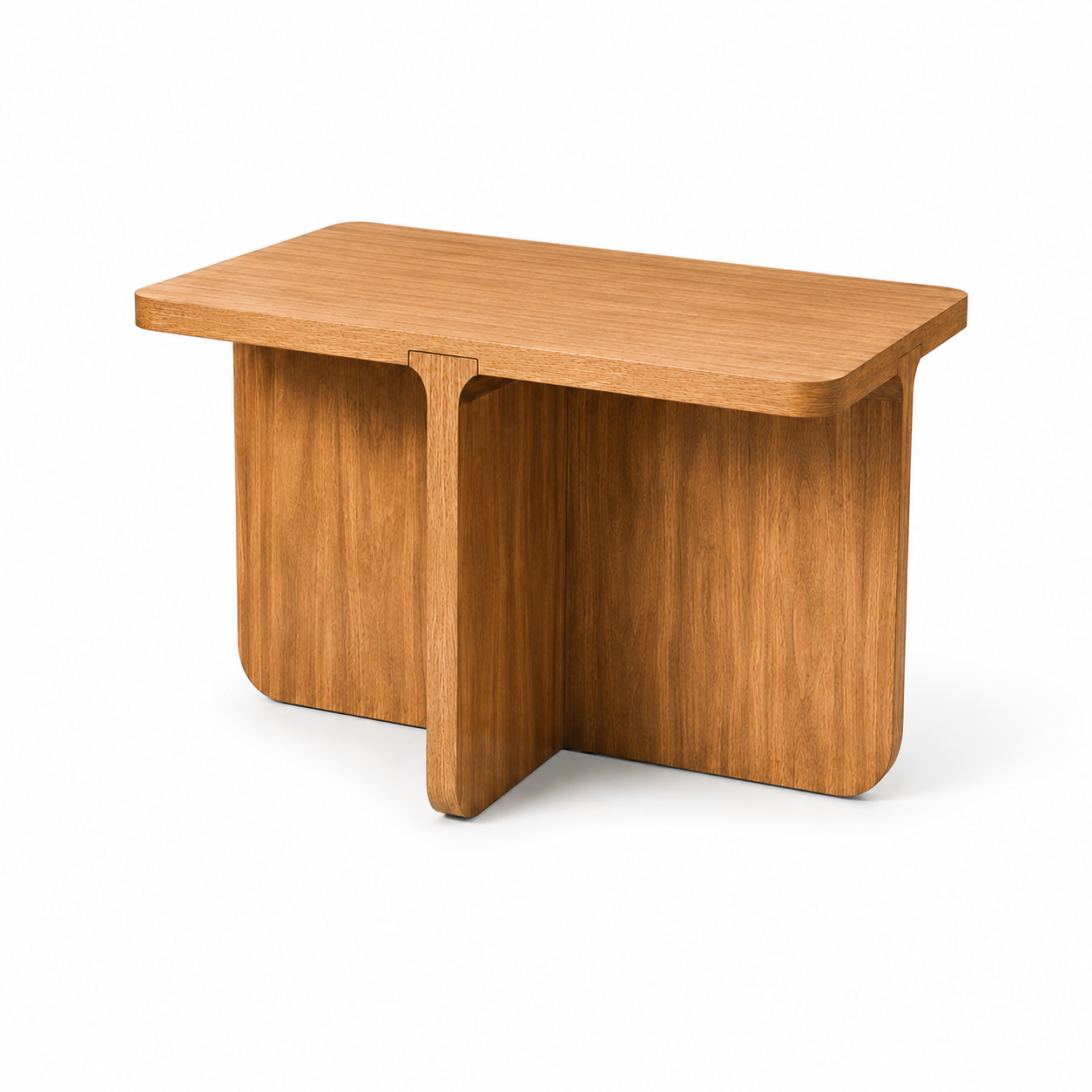 Poppy Solid Wood Rectangular Side Table