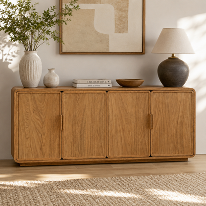 Poppy 4-Door Sideboard Cabinet