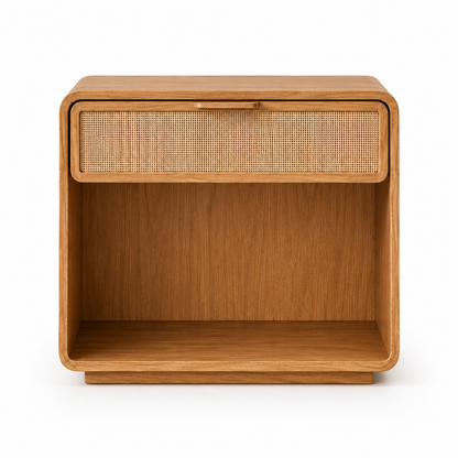 Poppy Cane Open Nightstand