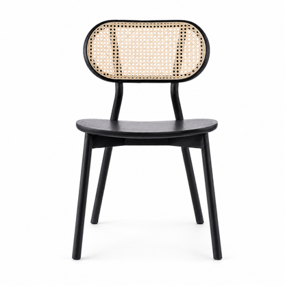 Modern Ash Wood Cane Dining Chair