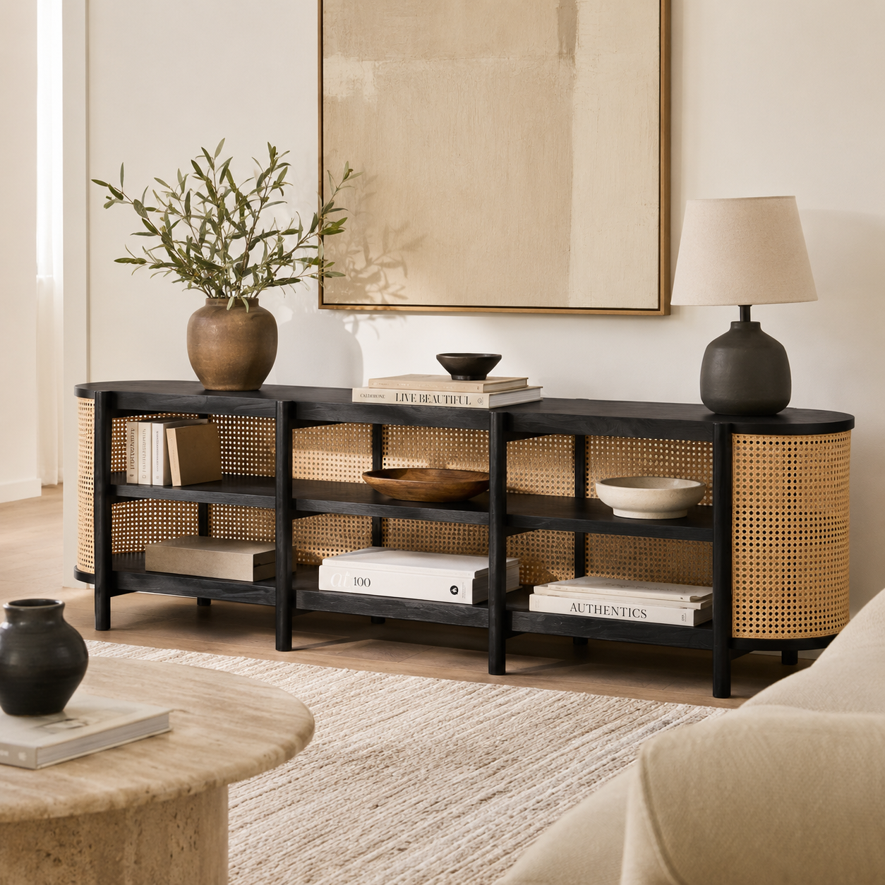 Solid Wood Console Cabinet