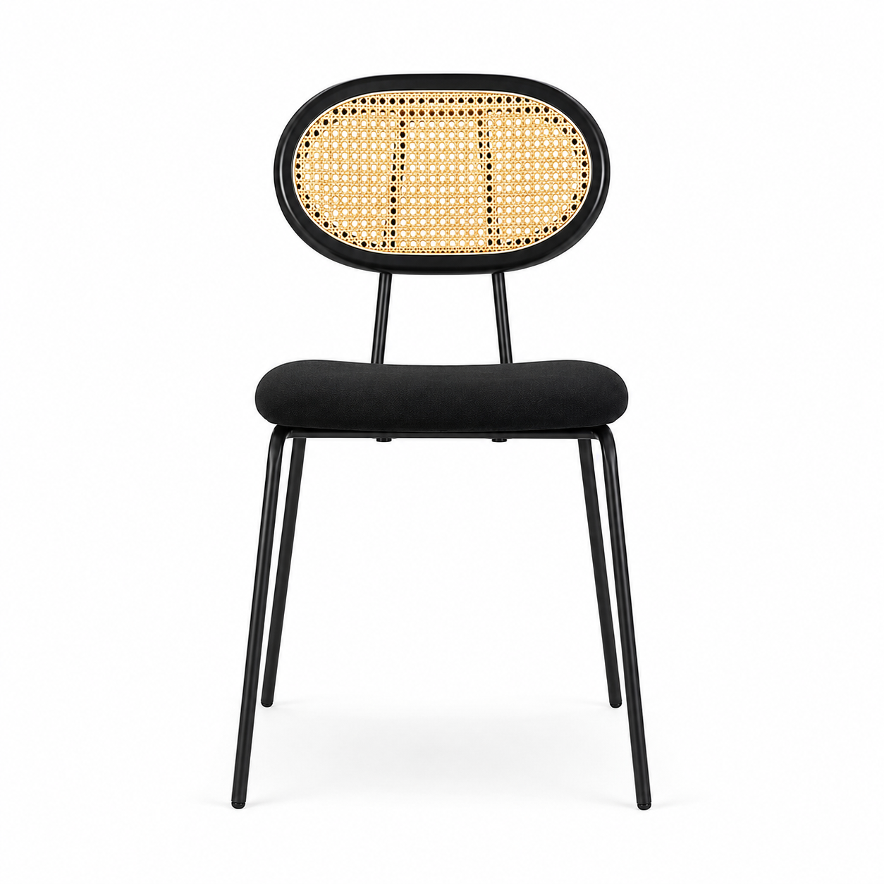 Solid Wood & Natural Rattan Accent Chair