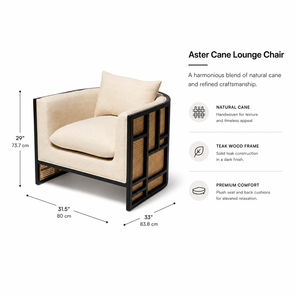 Aster Cane Lounge Chair