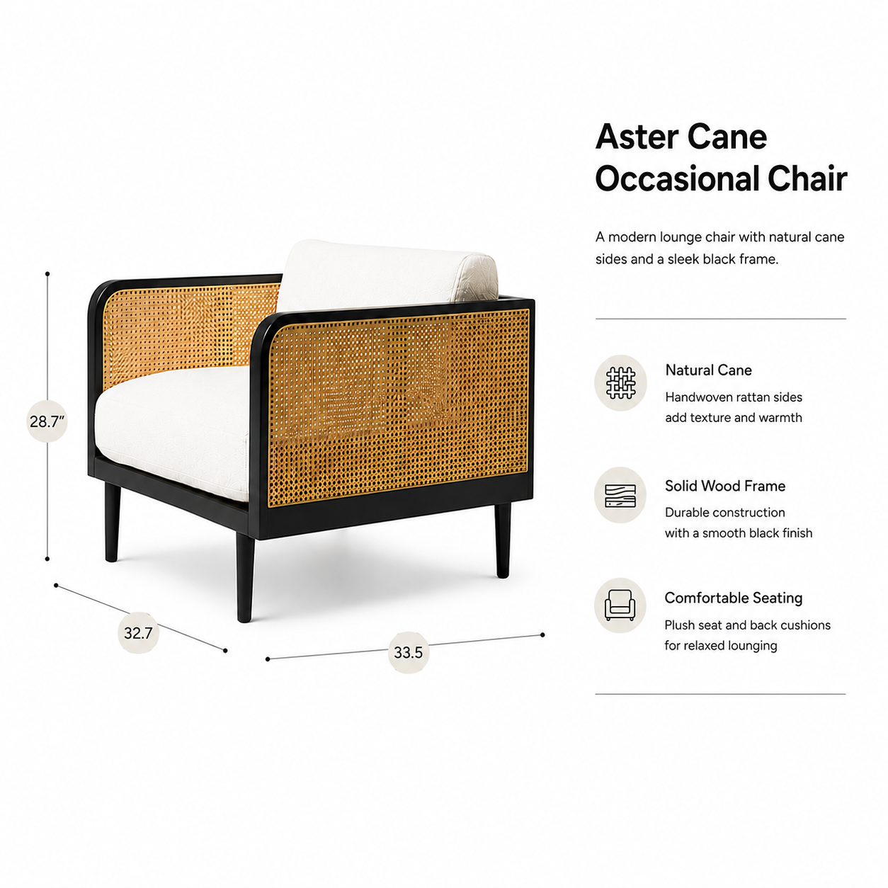 Aster Cane Occasional Chair