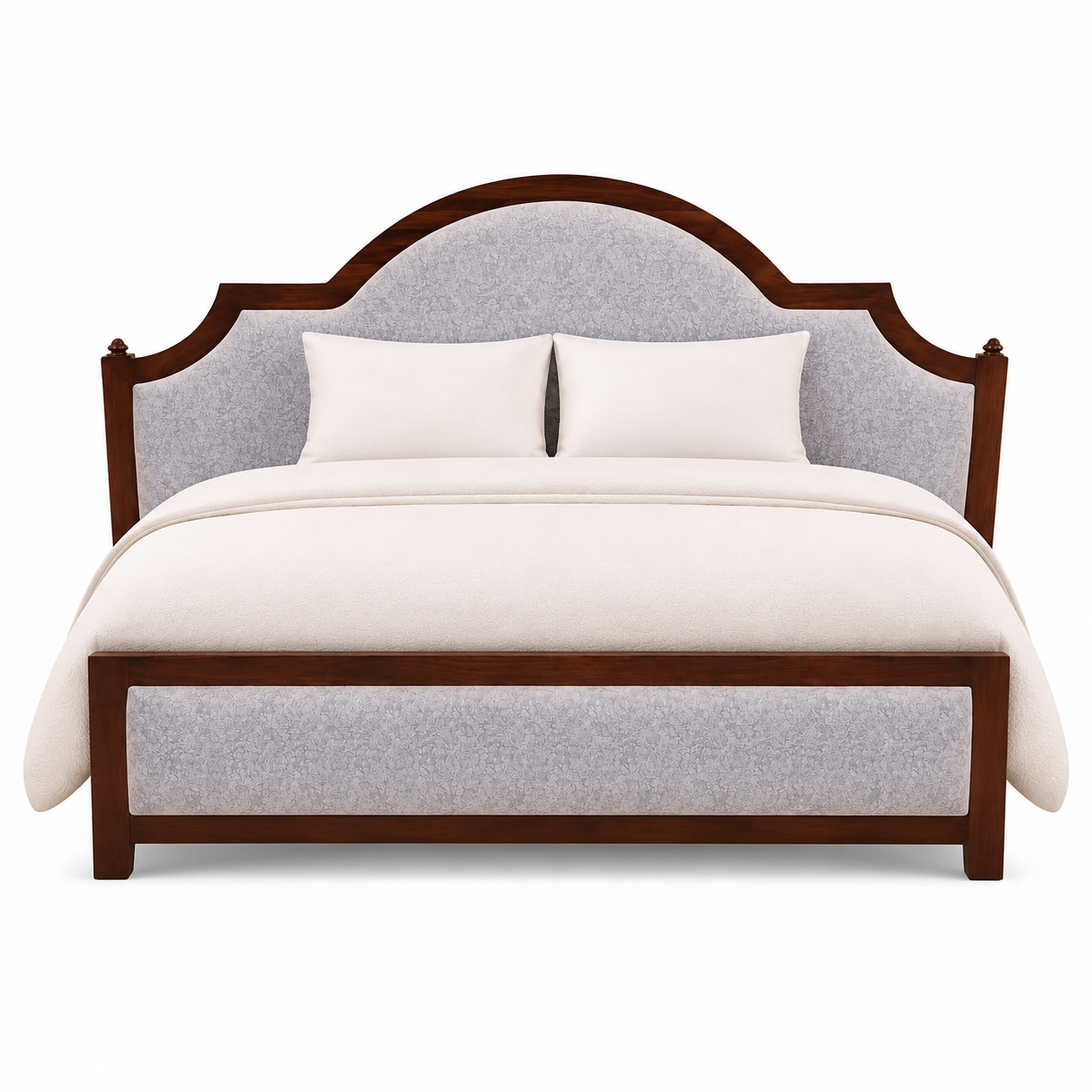 Modern Upholstered Solid Wood Bed Frame