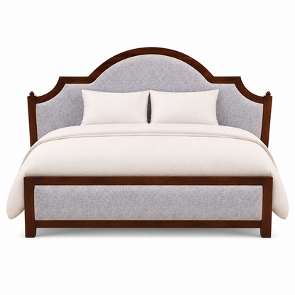 Modern Upholstered Solid Wood Bed Frame