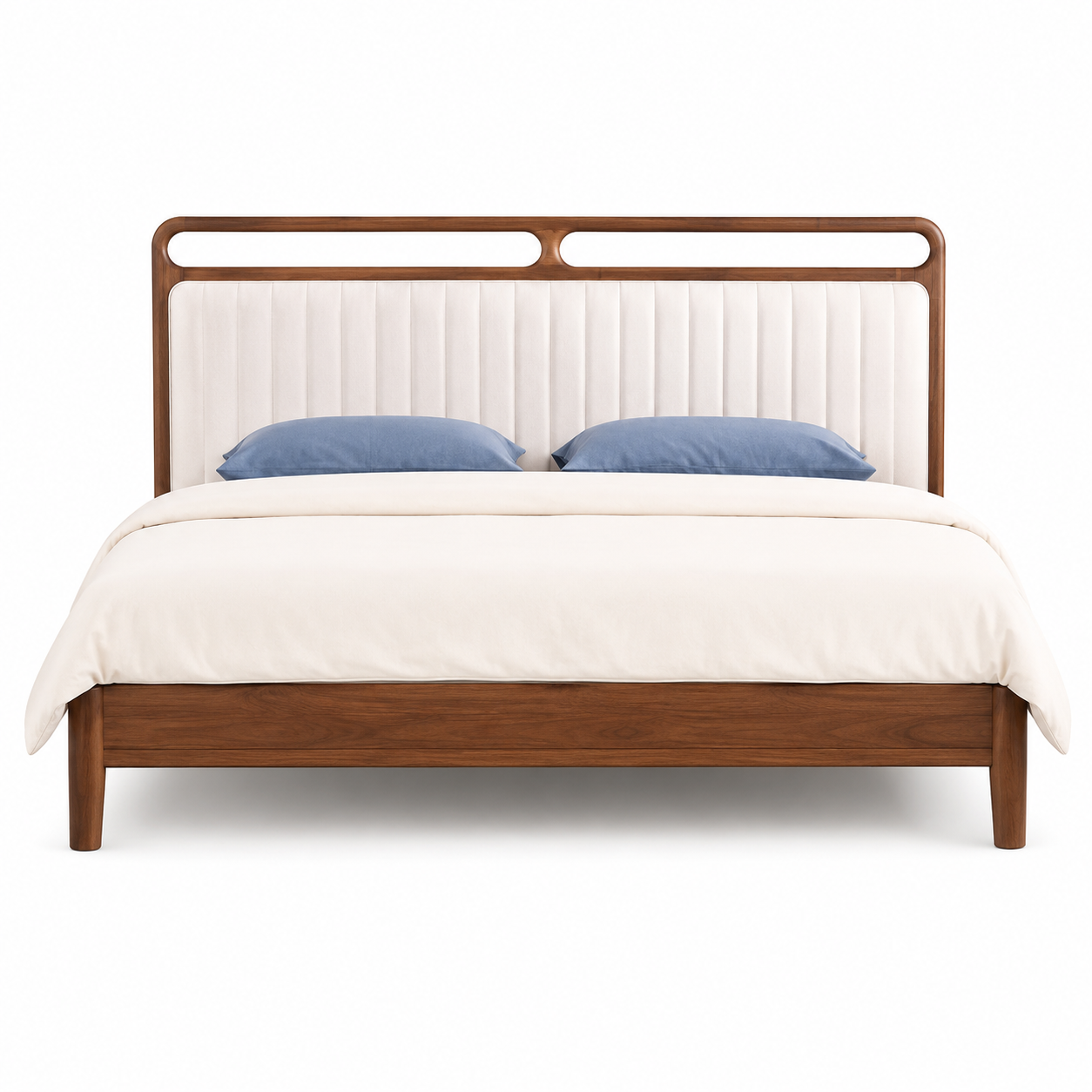 Modern Upholstered Solid Wood Bed Frame