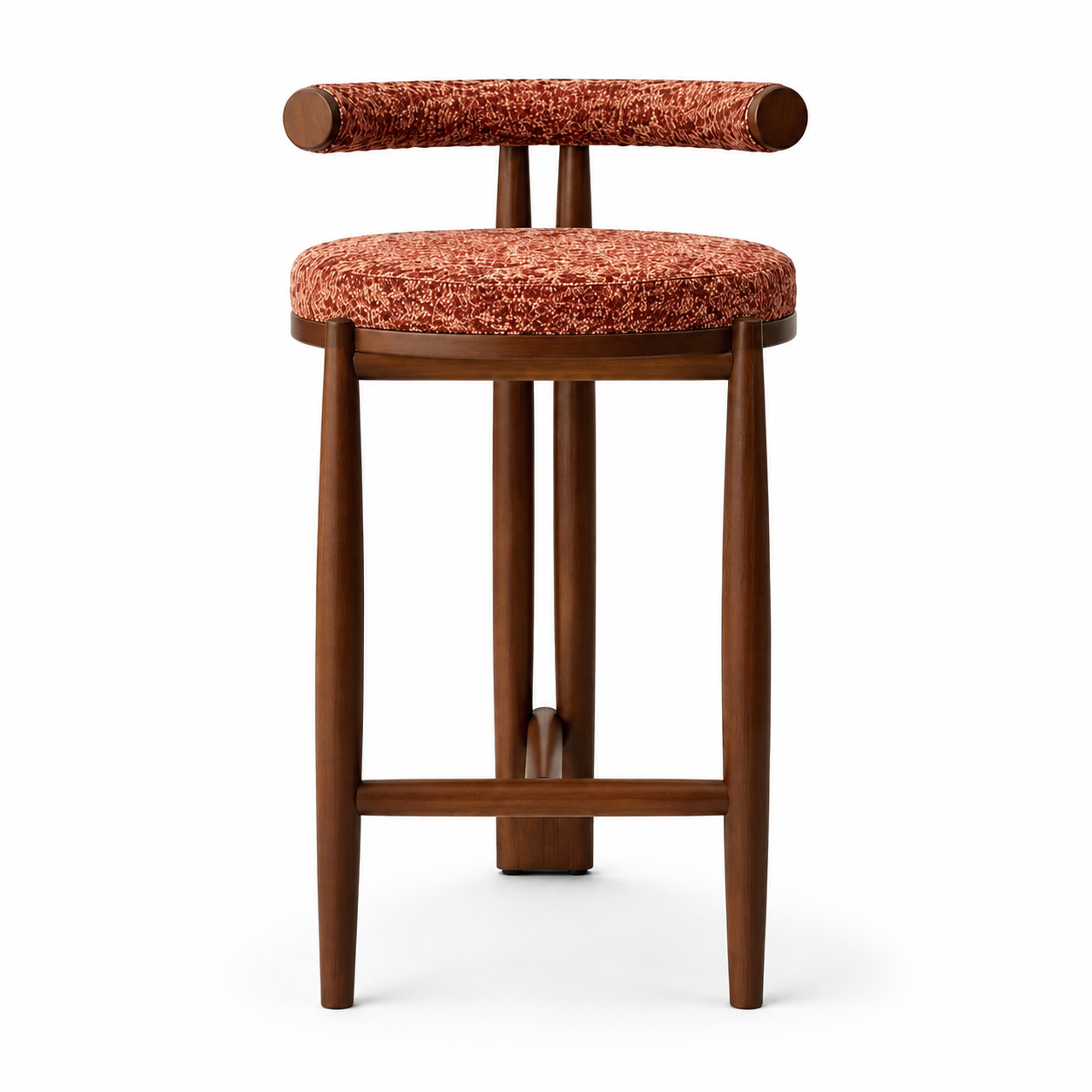 Solid Wood Upholstered Bar Stool