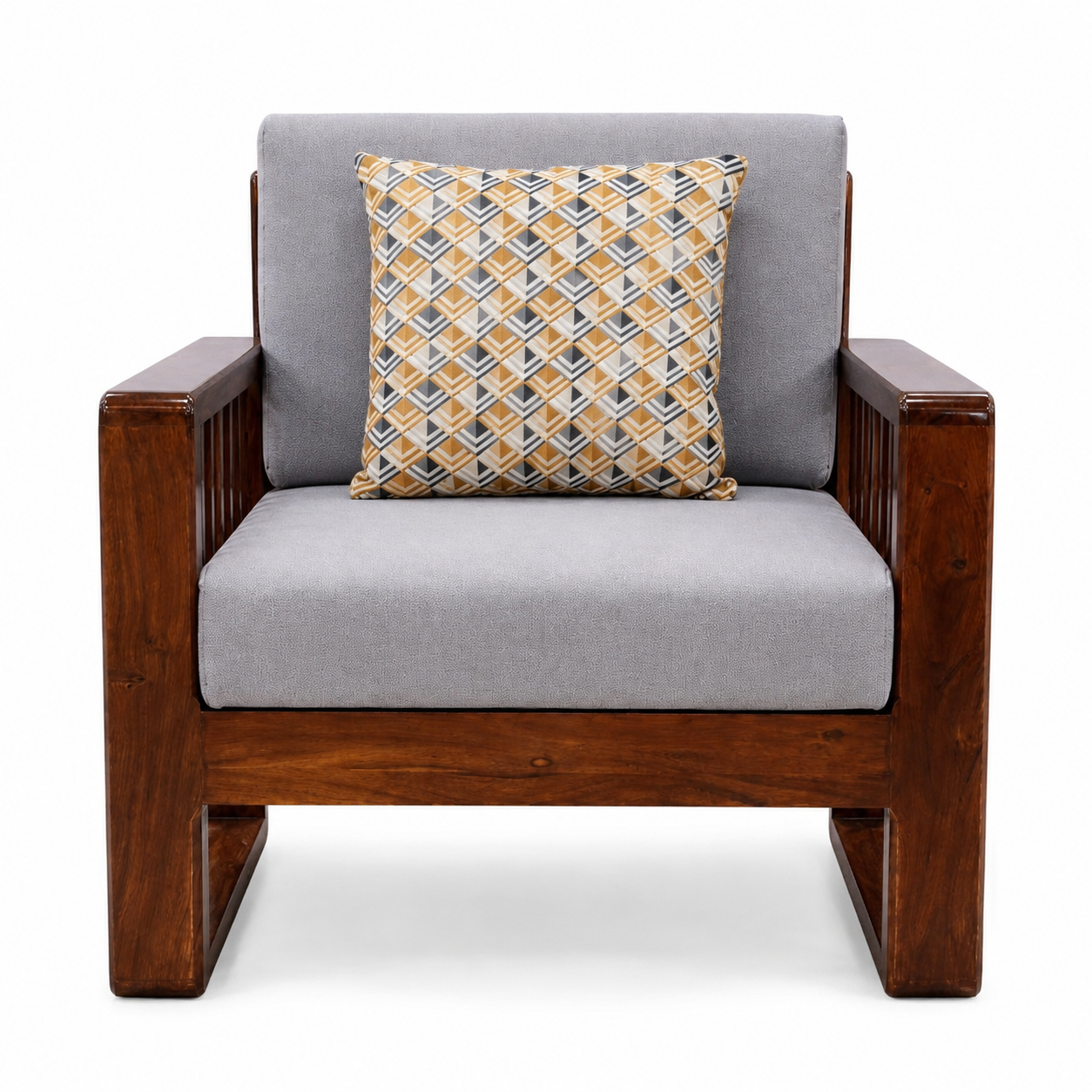 Solid Wood Accent Armchair