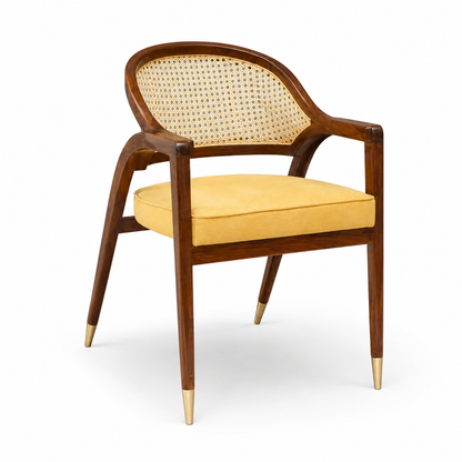 Solid Wood Cane Dining Chair