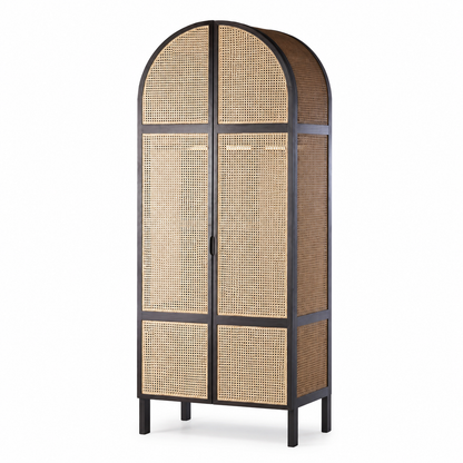 Modern Rattan Storage Cabinet