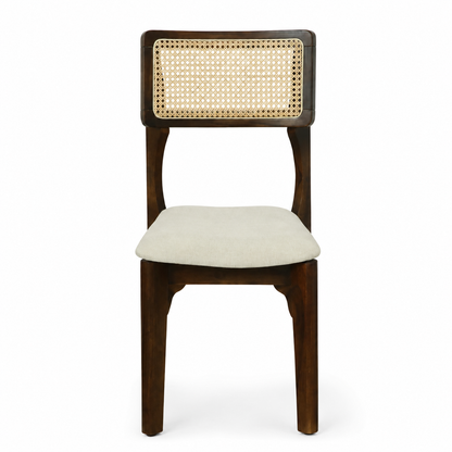 Solid Wood Cane Back Dining Chair