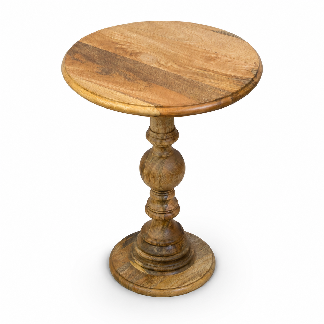Handcrafted Pedestal End Table