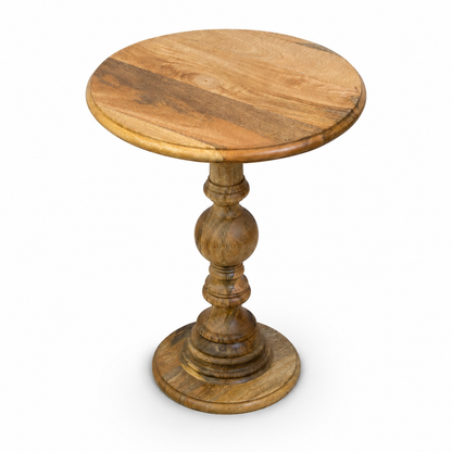Handcrafted Pedestal End Table