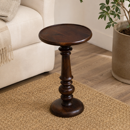Handcrafted Round Accent Table