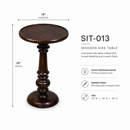 Handcrafted Round Accent Table
