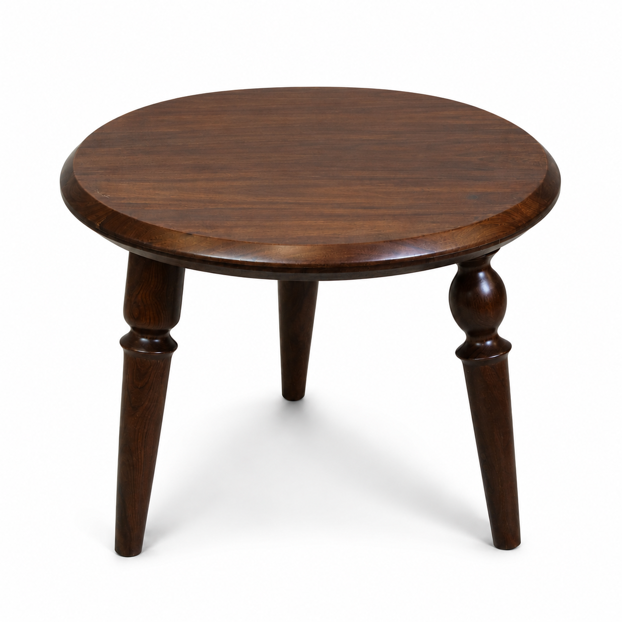 Solid Sheesham Wood Round Side Table