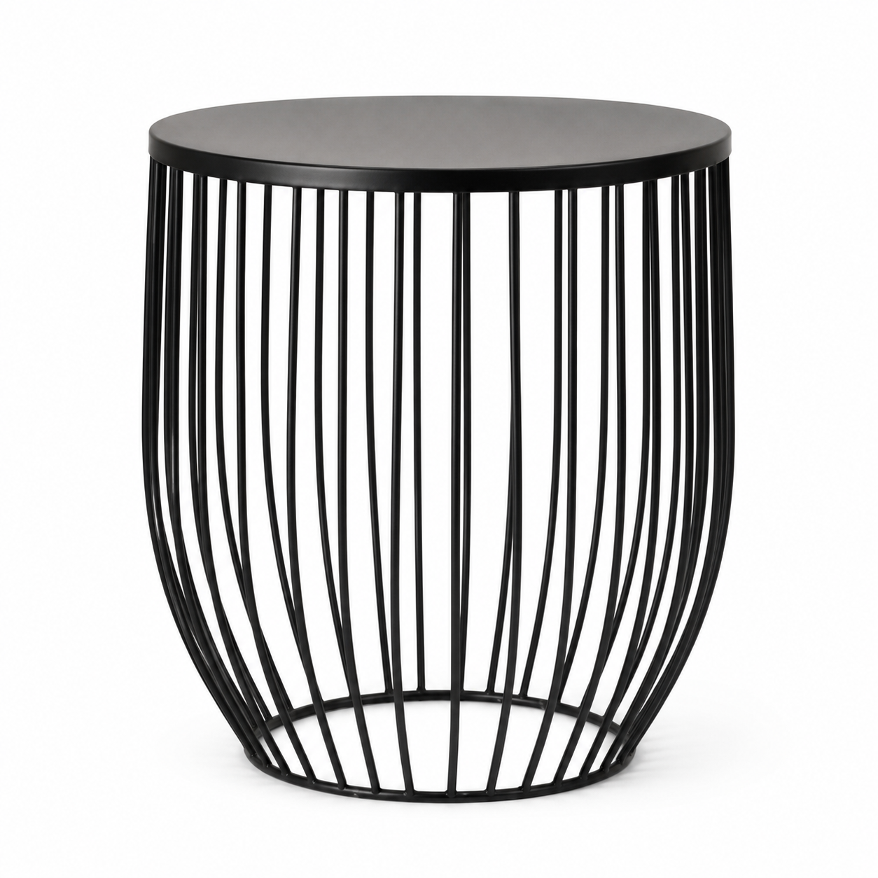 Set of 2 Black Metal Wire Accent Tables
