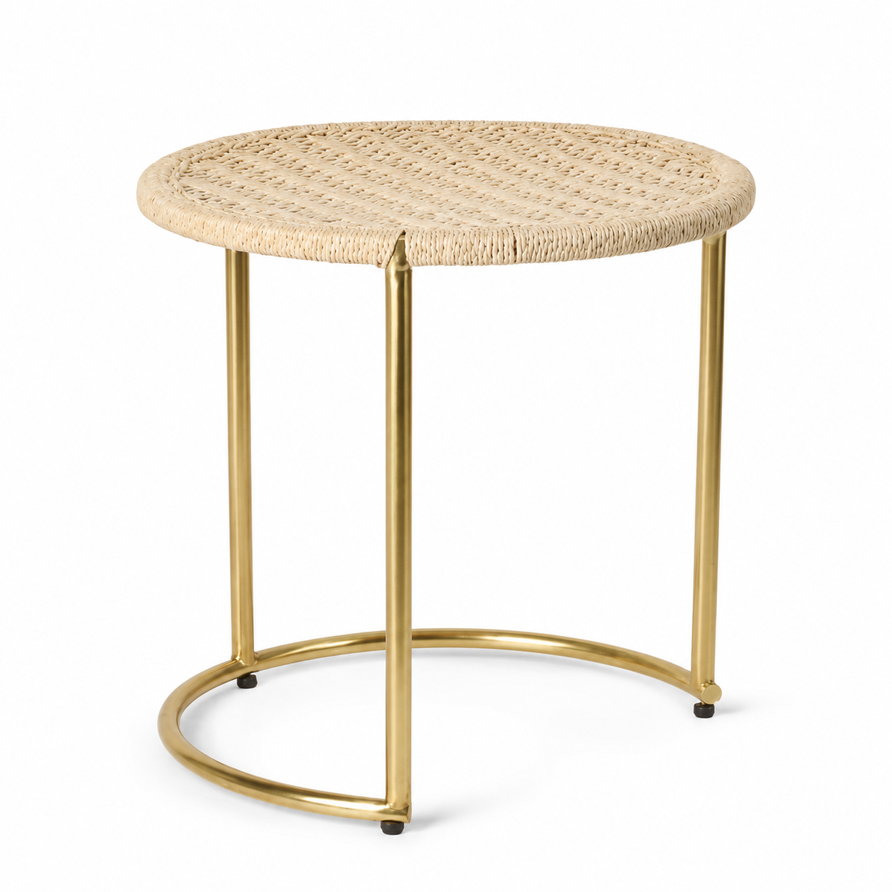 Set of 2 Rattan Nesting Side Tables