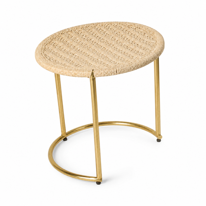 Set of 2 Rattan Nesting Side Tables