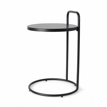 Modern Black C-Shaped Side Table