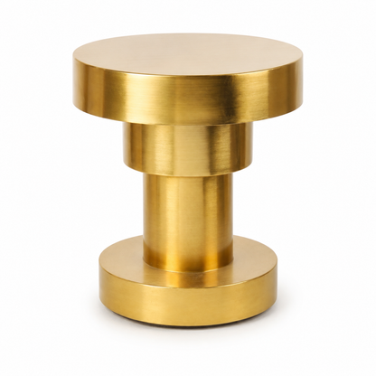 Luxury Gold Round Accent Side Table