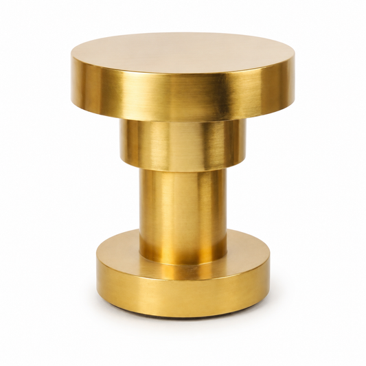 Luxury Gold Round Accent Side Table