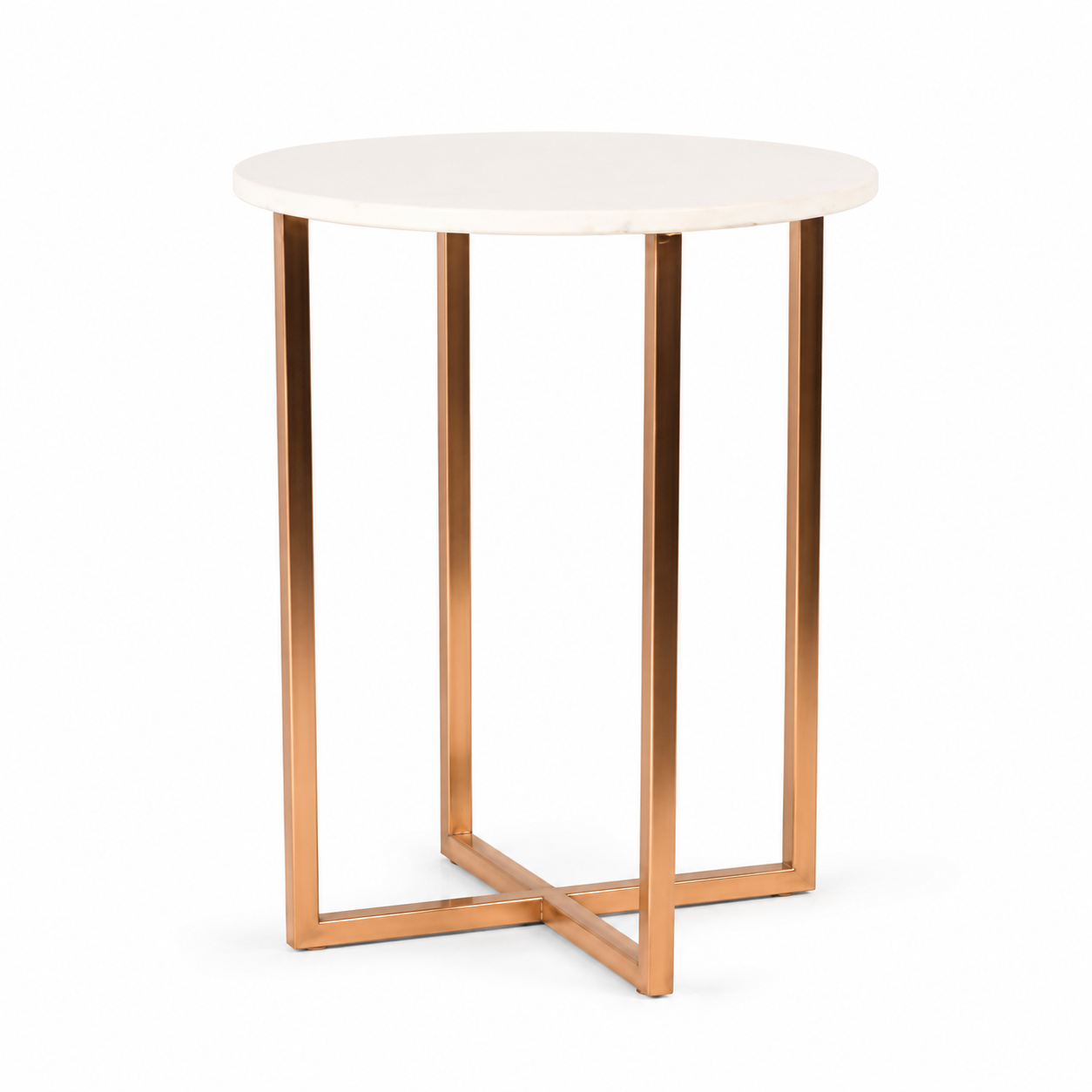 Gold Metal Frame End Table