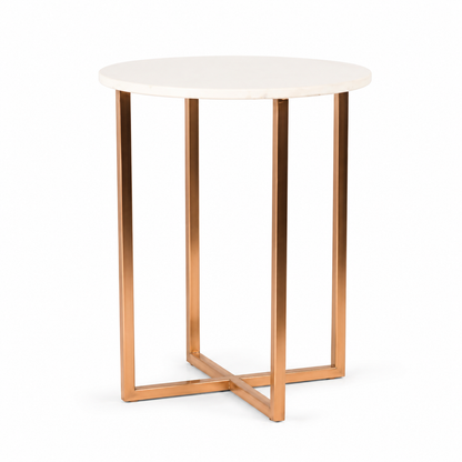 Gold Metal Frame End Table