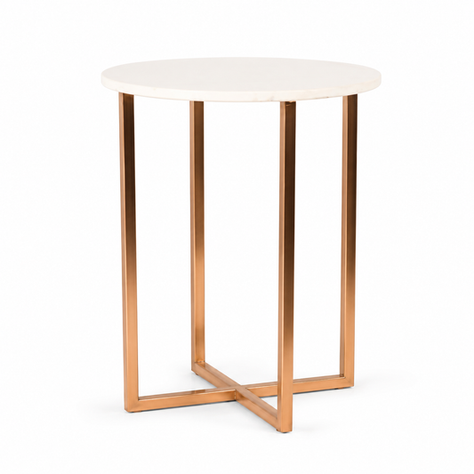 Gold Metal Frame End Table