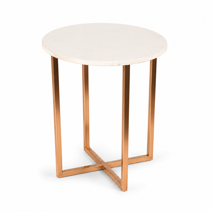 Gold Metal Frame End Table