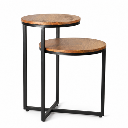 Modern 2-Tier Nesting Side Table Set