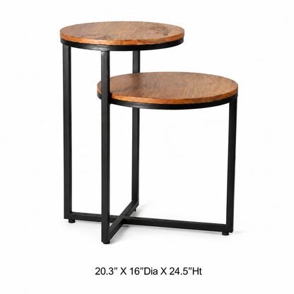 Modern 2-Tier Nesting Side Table Set