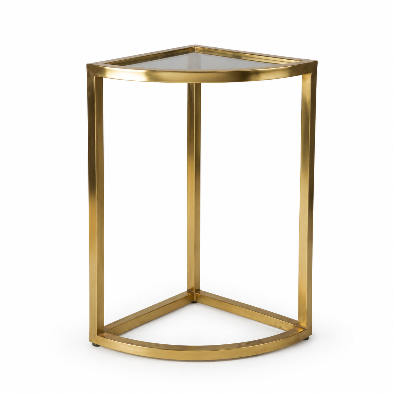 Luxury Gold Glass Nesting Side Table Set