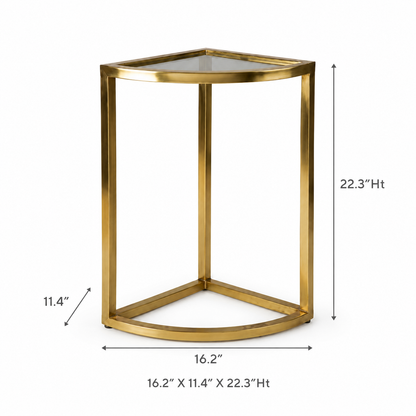 Luxury Gold Glass Nesting Side Table Set