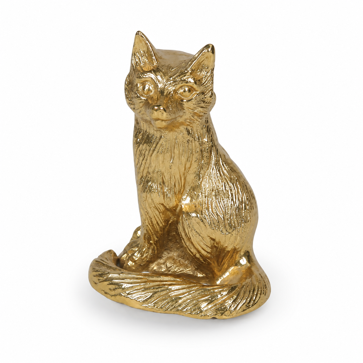 Luxury Metallic Fox Figurine