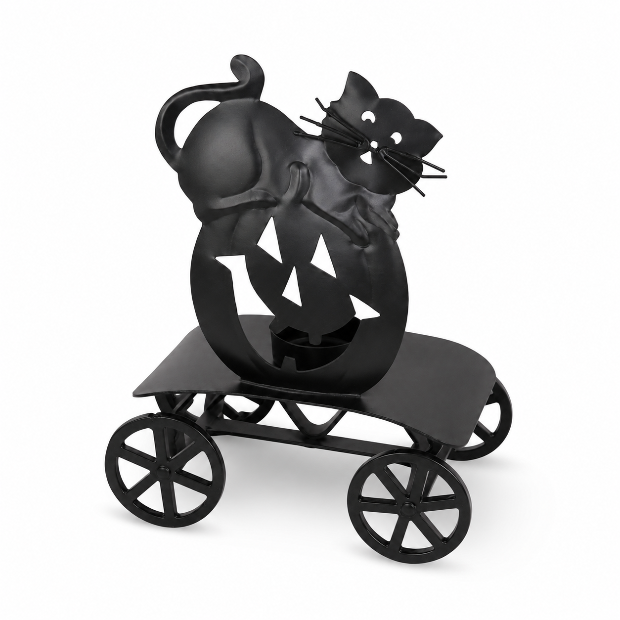 Black Cat Halloween Candle Holder