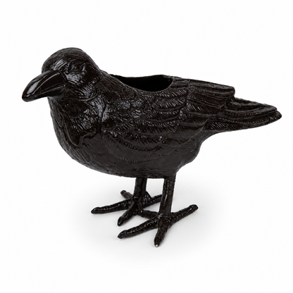 Decorative Black Crow Planter