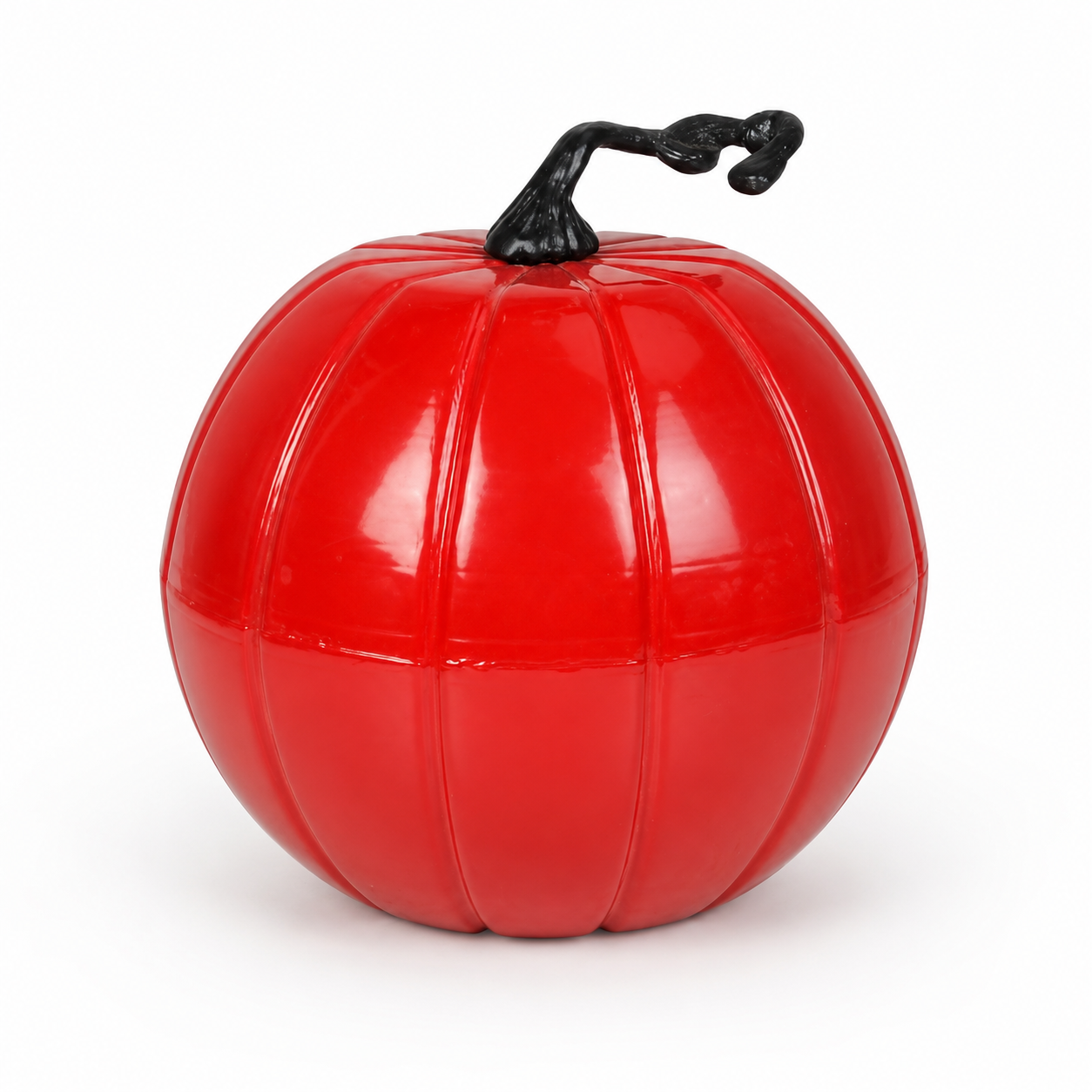 Decorative Red Pumpkin Jar with Lid