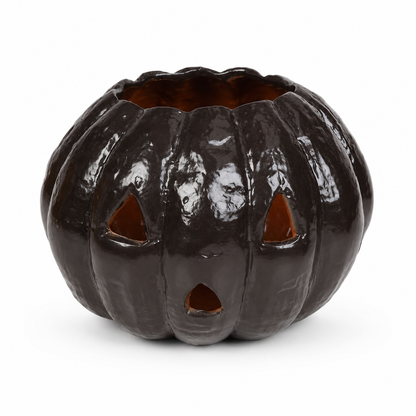 Black Pumpkin Halloween Candle Holder
