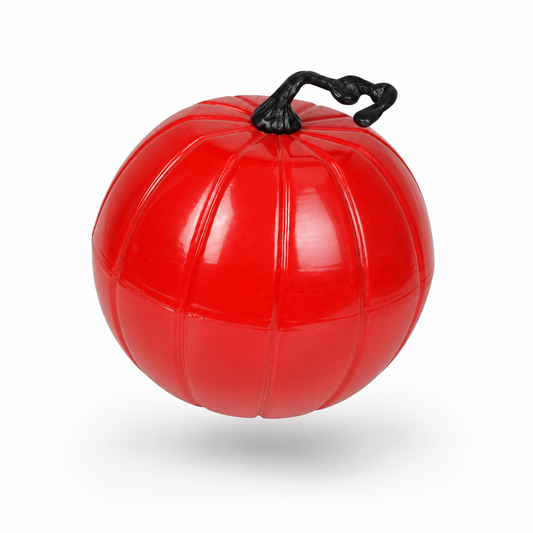 Decorative Red Pumpkin Jar with Lid