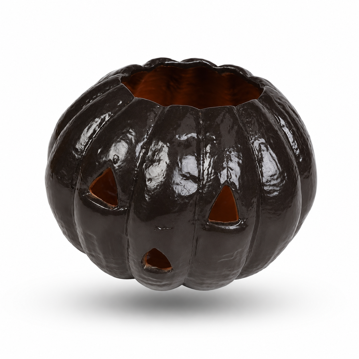 Black Pumpkin Halloween Candle Holder