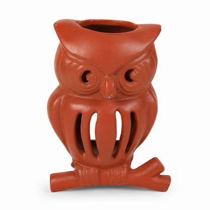 Red Owl Lantern Candle Holder