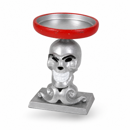 Decorative Skull Candle Holder Tray
