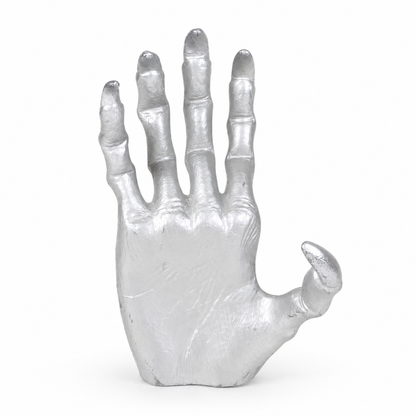 Silver Skeleton Hand Decor Accent